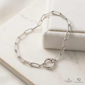 Pulseira Elos Cartier com Fecho Boia Folheada a Ródio